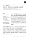 Báo cáo khoa học: A novel factor XI missense mutation (Val371Ile) in the activation loop is responsible for a case of mild type II factor XI deﬁciency