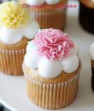 Cupcake hoa cẩm chướng đẹp mĩ mãn