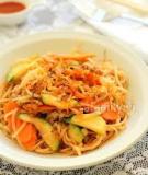Phở xào thịt băm cho bữa sáng cuối tuần
