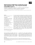 Báo cáo khoa học: Hypoxia-driven proliferation of embryonic neural stem ⁄ progenitor cells – role of hypoxia-inducible transcription factor-1a