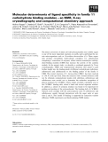 Báo cáo khoa học: Molecular determinants of ligand speciﬁcity in family 11 carbohydrate binding modules – an NMR, X-ray crystallography and computational chemistry approach