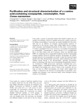 Báo cáo khoa học: Puriﬁcation and structural characterization of a D-amino acid-containing conopeptide, conomarphin, from Conus marmoreus