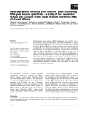 Báo cáo khoa học: Gene expression silencing with ‘speciﬁc’ small interfering RNA goes beyond speciﬁcity – a study of key parameters to take into account in the onset of small interfering RNA off-target effects