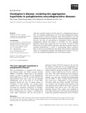 Báo cáo khoa học: Huntington’s disease: revisiting the aggregation hypothesis in polyglutamine neurodegenerative diseases