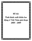 Đề tài: Tình hình xuất khẩu lao động ở Việt Năm giai đoạn 2005 - 2009