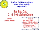 Đề tài: Cỏ dại và cách phòng trị