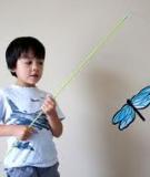 Làm chuồn chuồn giấy cho bé chơi thỏa thích