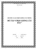 ĐỀ TÀI: “CHỌN GIỐNG CÂY DÂU”