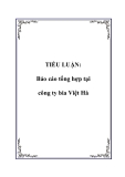 TIỂU LUẬN: Báo cáo tổng hợp tại công ty bia Việt Hà