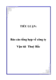 TIỂU LUẬN:  Báo cáo tổng hợp về công ty Vận tải Thuỷ Bắc