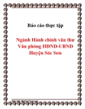 Báo cáo thực tập ngành Hành chính văn thư Văn phòng HĐND-UBND Huyện Sóc Sơn