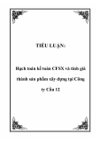 TIỂU LUẬN:  Hạch toán kế toán CFSX và tính giá thành sản phẩm xây dựng tại Công ty Cầu 12