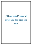 Chị em 'mách' nhau bí quyết làm đẹp bằng sữa chua