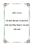 TIỂU LUẬN:  Tổ chức Bộ máy và bộ sổ kế toán của tổng công ty rau quả việt nam