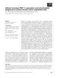 Báo cáo khoa học: Lithium increases PGC-1a expression and mitochondrial biogenesis in primary bovine aortic endothelial cells