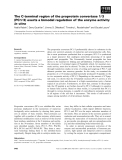 Báo cáo khoa học: The C-terminal region of the proprotein convertase 1⁄ 3 (PC1⁄ 3) exerts a bimodal regulation of the enzyme activity in vitro