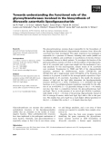 Báo cáo khoa học: Towards understanding the functional role of the glycosyltransferases involved in the biosynthesis of Moraxella catarrhalis lipooligosaccharide