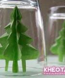 Gấp cây thông Noel phong cách Origami rất dễ làm mà đẹp