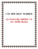 Câu hỏi Trắc nghiệm an toàn hệ thống và an ninh mạng