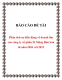 Đề tài báo cáo phân tích sự biến động về doanh thu của công ty cổ phần Xi Măng Bỉm Sơn  từ năm 2004  tới 2012