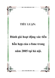 TIỂU LUẬN:  Đánh giá hoạt động xúc tiến hỗn hợp của s-fone trong năm 2005 tại hà nội