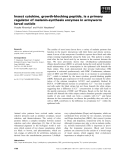 Báo cáo khoa học: Insect cytokine, growth-blocking peptide, is a primary regulator of melanin-synthesis enzymes in armyworm larval cuticle