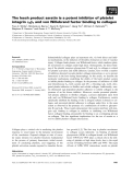 Báo cáo khoa học: The leech product saratin is a potent inhibitor of platelet integrin a2b1 and von Willebrand factor binding to collagen
