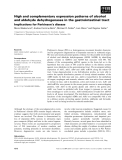 Báo cáo khoa học: High and complementary expression patterns of alcohol and aldehyde dehydrogenases in the gastrointestinal tract Implications for Parkinson’s disease