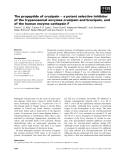Báo cáo khoa học: The propeptide of cruzipain ) a potent selective inhibitor of the trypanosomal enzymes cruzipain and brucipain, and of the human enzyme cathepsin F
