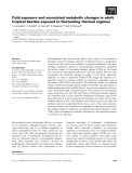 Báo cáo khoa học: Cold exposure and associated metabolic changes in adult tropical beetles exposed to ﬂuctuating thermal regimes