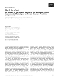 Báo cáo khoa học: Worth the effort An account of the Seventh Meeting of the Worldwide Critical Assessment of Techniques for Protein Structure Prediction