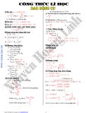 Công thức Lí học Dùng thi đại học