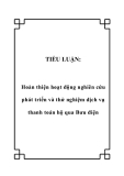 TIỂU LUẬN:  Hoàn thiện hoạt động nghiên cứu phát triển và thử nghiệm dịch vụ thanh toán hộ qua Bưu điện