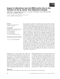 Báo cáo khoa học: Impact of alterations near the [NiFe] active site on the function of the H2 sensor from Ralstonia eutropha