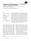 Báo cáo khoa học: A designed curved DNA segment that is a remarkable activator of eukaryotic transcription