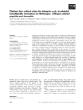 Báo cáo khoa học: Distinct but critical roles for integrin aIIbb3 in platelet lamellipodia formation on ﬁbrinogen, collagen-related peptide and thrombin
