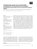Báo cáo khoa học: Antioxidant Dps protein from the thermophilic cyanobacterium Thermosynechococcus elongatus An intrinsically stable cage-like structure endowed with enhanced stability