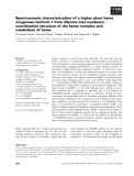 Báo cáo khoa học: Spectroscopic characterization of a higher plant heme oxygenase isoform-1 from Glycine max (soybean) ) coordination structure of the heme complex and catabolism of heme