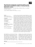 Báo cáo khoa học: Site-directed mutagenesis of selected residues at the active site of aryl-alcohol oxidase, an H2O2-producing ligninolytic enzyme