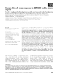 Báo cáo khoa học: Human skin cell stress response to GSM-900 mobile phone signals In vitro study on isolated primary cells and reconstructed epidermis