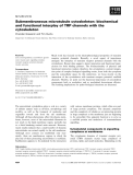 Báo cáo khoa học: Submembraneous microtubule cytoskeleton: biochemical and functional interplay of TRP channels with the cytoskeleton