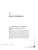 Machine Considerations