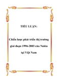 TIỂU LUẬN:  Chiến lược phát triển thị trường giai đoạn 1996-2003 của Nokia tại Việt Nam