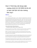 Câu hỏi và đáp án môn luận cương chính trị