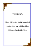 Tiểu luận " Hoàn thiện công tác kế hoạch hoá nguồn nhân lực tại hãng hàng không quốc gia Việt Nam"