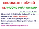 CHƯƠNG III  :  DÃY SỐ