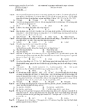 Đề thi thử đại học môn hóa học lần III - THPT chuyên Lê Quý Đôn Mã đề 301