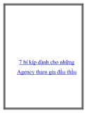 7 bí kíp dành cho những Agency tham gia đấu thầu