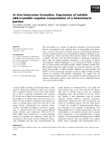 Báo cáo khoa học: In vivo heteromer formation. Expression of soluble bA4-crystallin requires coexpression of a heteromeric partner