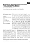 Báo cáo khoa học: Mycobacterium tuberculosis possesses a functional enzyme for the synthesis of vitamin C, L-gulono-1,4-lactone dehydrogenase